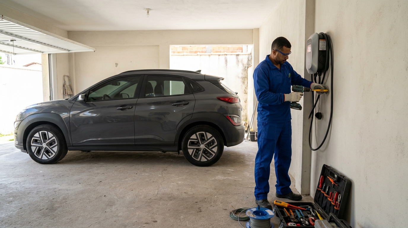 Instalacao de carregador de carro eletrico em Sorocaba‑SP