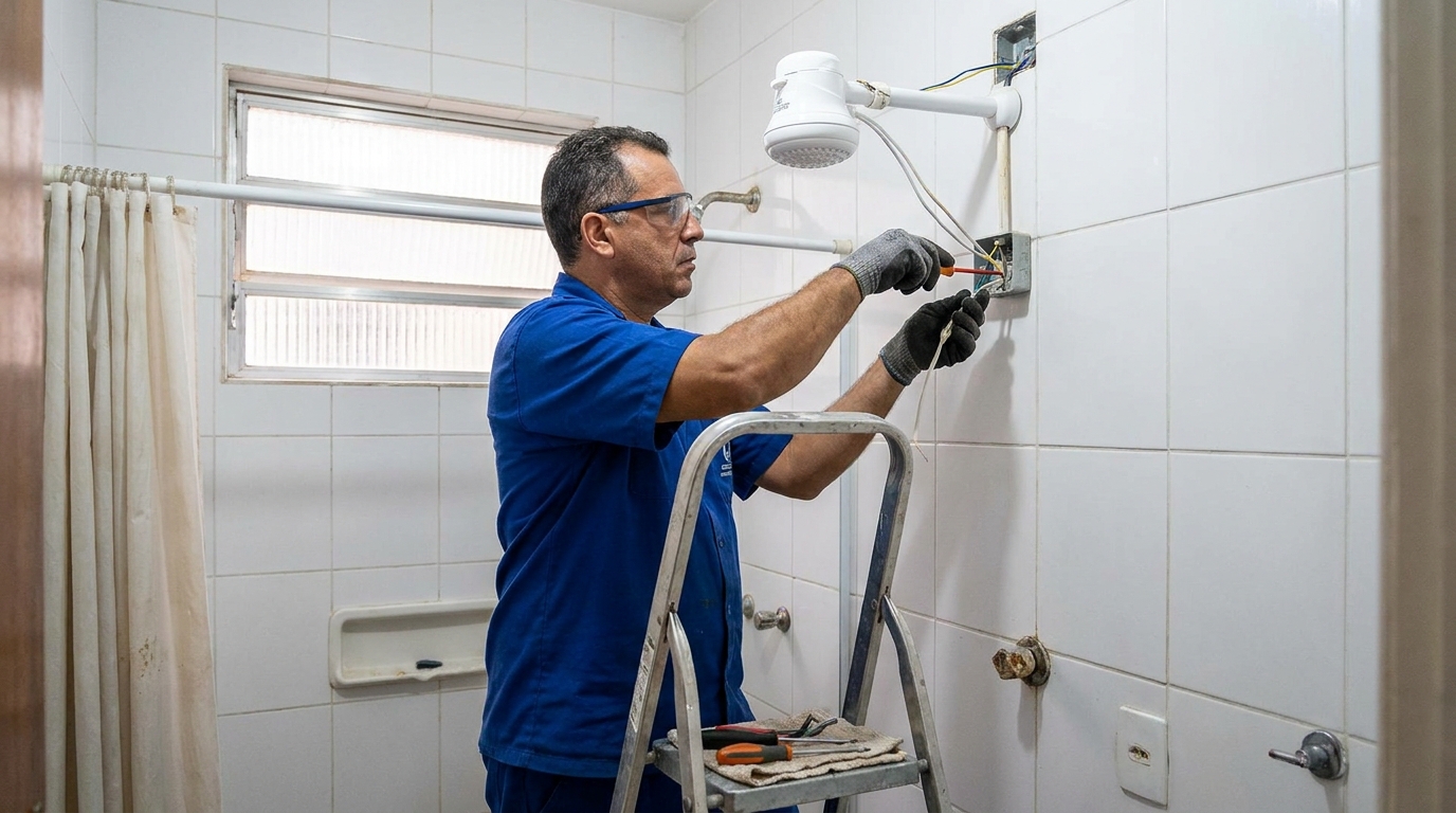 Instalacao de chuveiro eletrico em Sorocaba‑SP