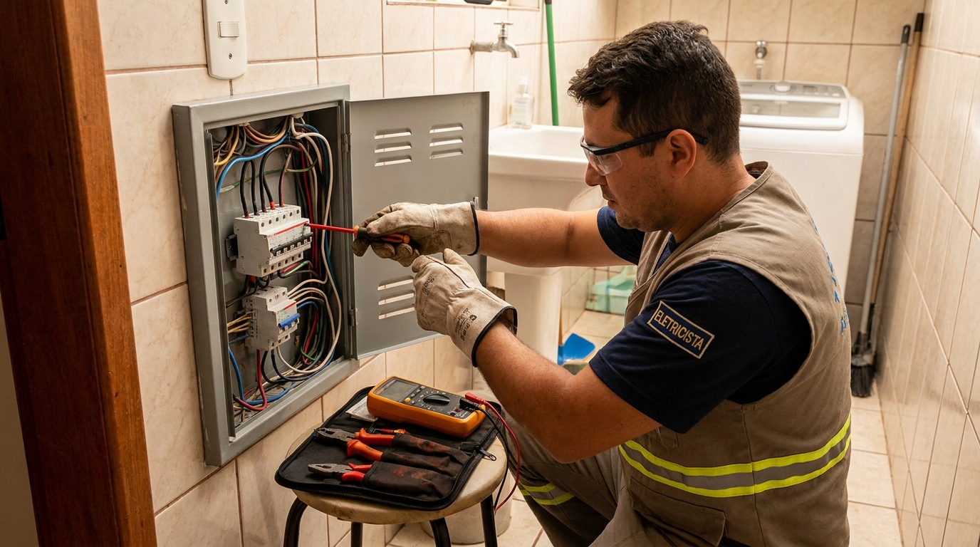 Instalacao de disjuntor residencial em Sorocaba‑SP