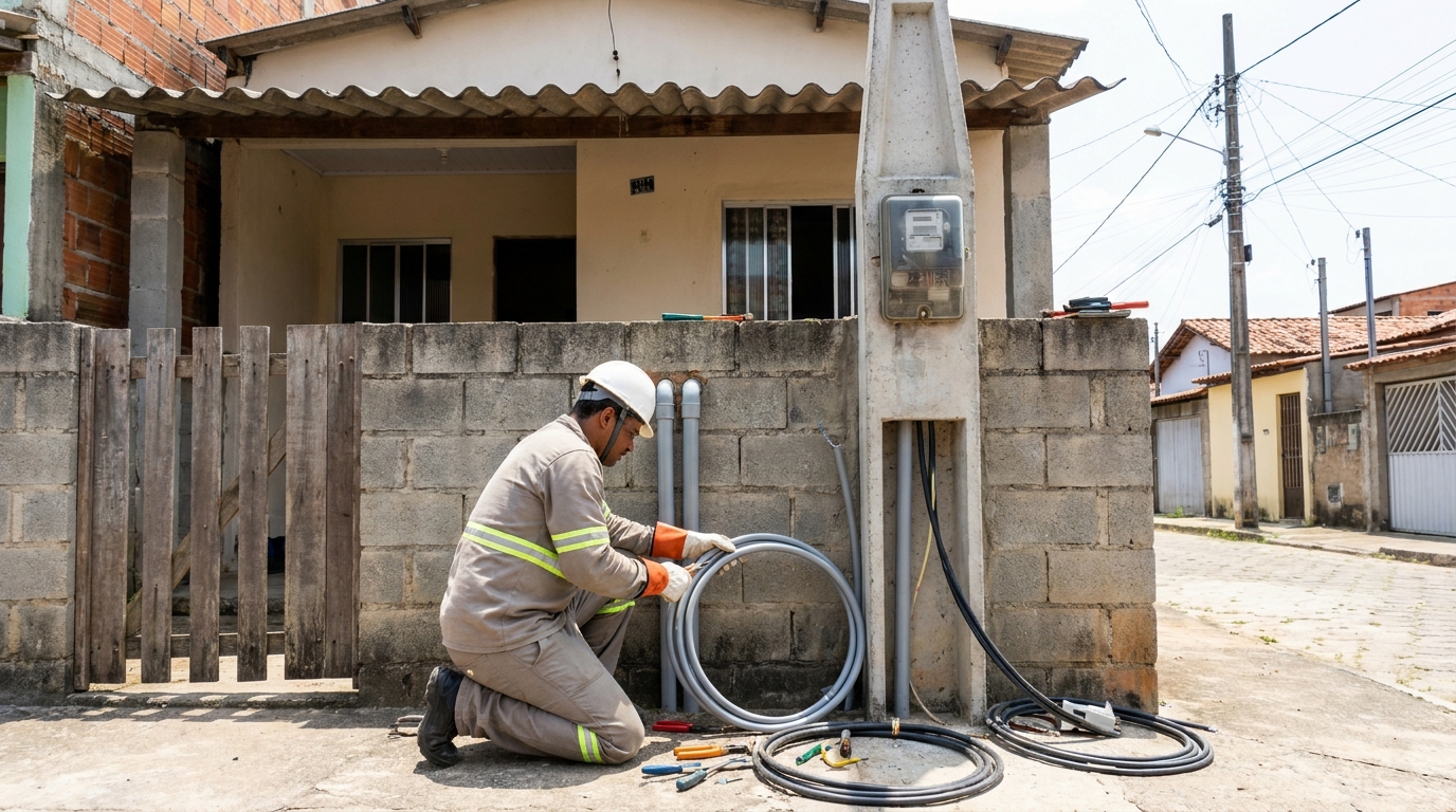 Instalacao de padrao de energia residencial em Sorocaba‑SP