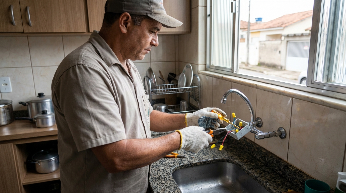 Instalacao de torneira eletrica profissional em Sorocaba‑SP