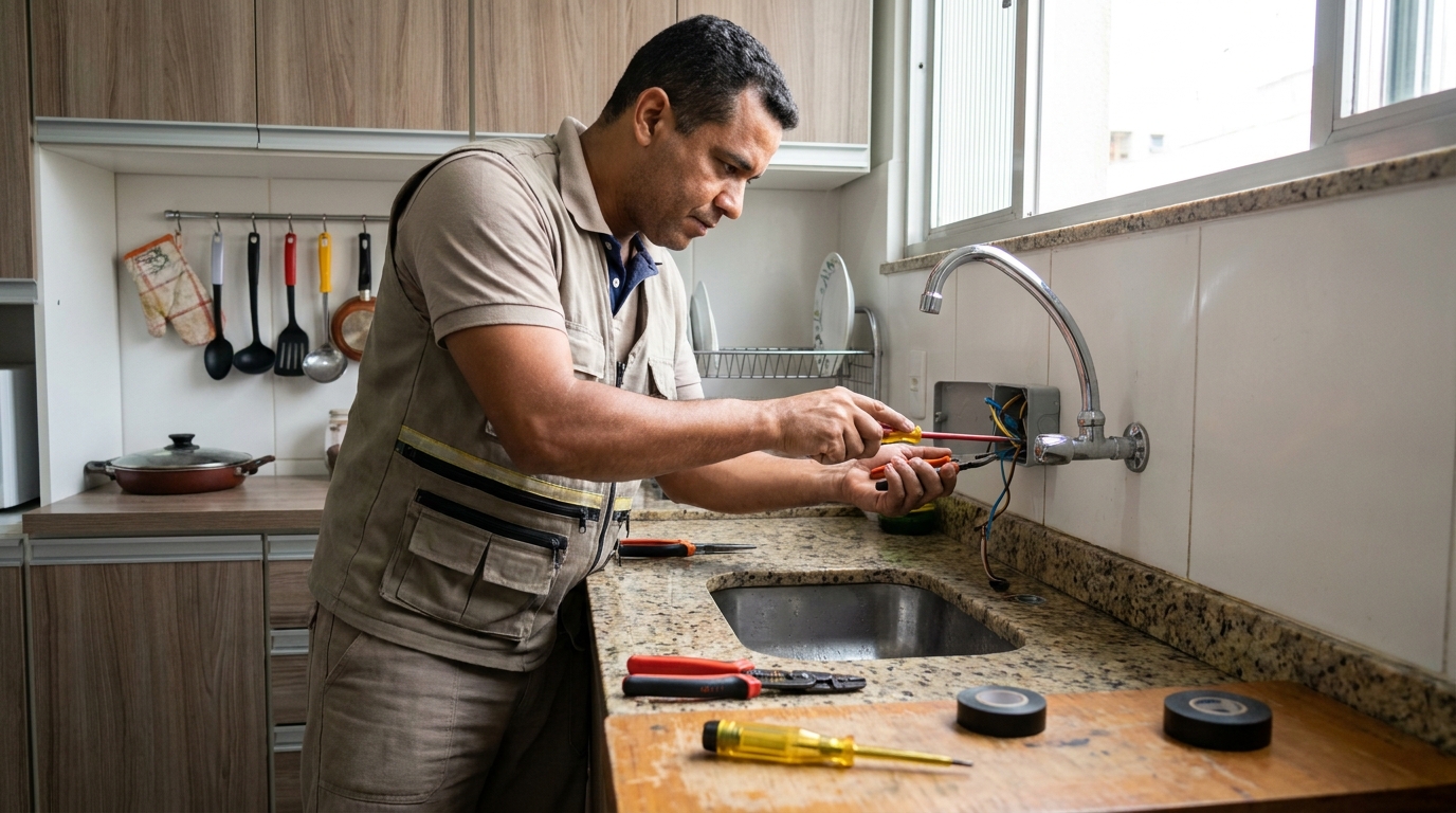 Instalacao de torneira eletrica residencial em Sorocaba‑SP