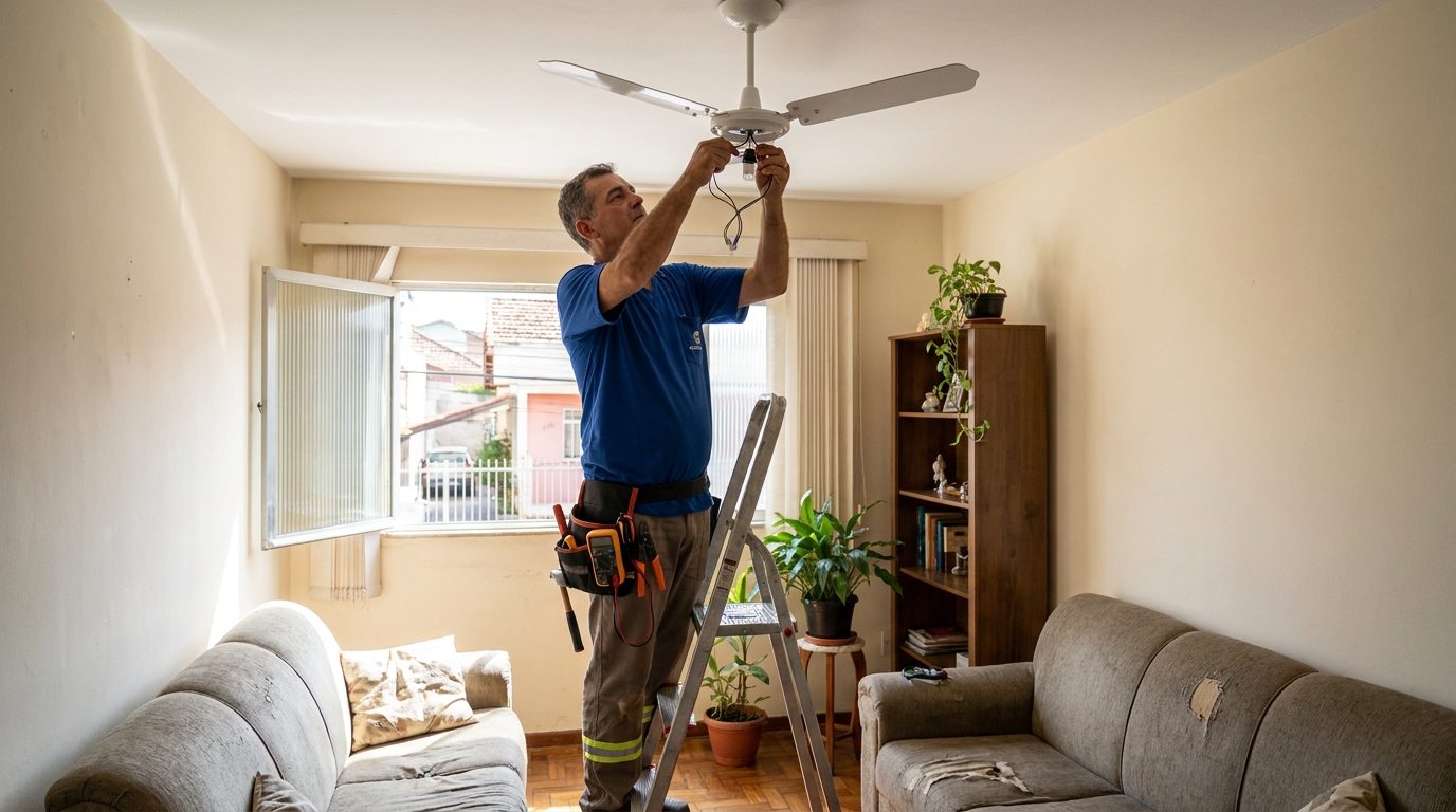 Instalacao de ventilador de teto em Sorocaba‑SP