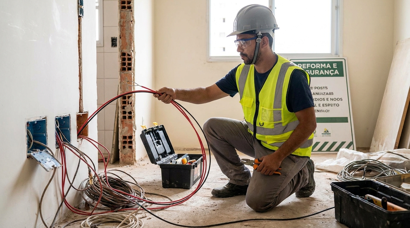 Troca de fiacao eletrica em Sorocaba‑SP